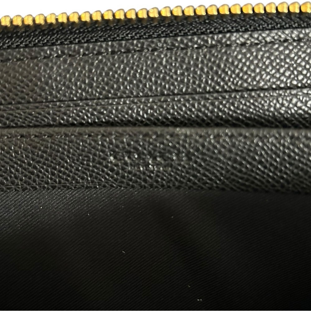 NWT Coach Signature PVC and Leather Accordion Zip Around Wallet in Brown & Black - Picture 5 of 7